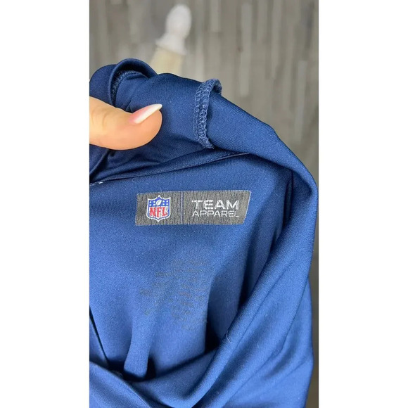 NFL New England Patriots Men's Small Lightweight Hoodie Navy Viper Print Sleeves - Picture 5 of 5